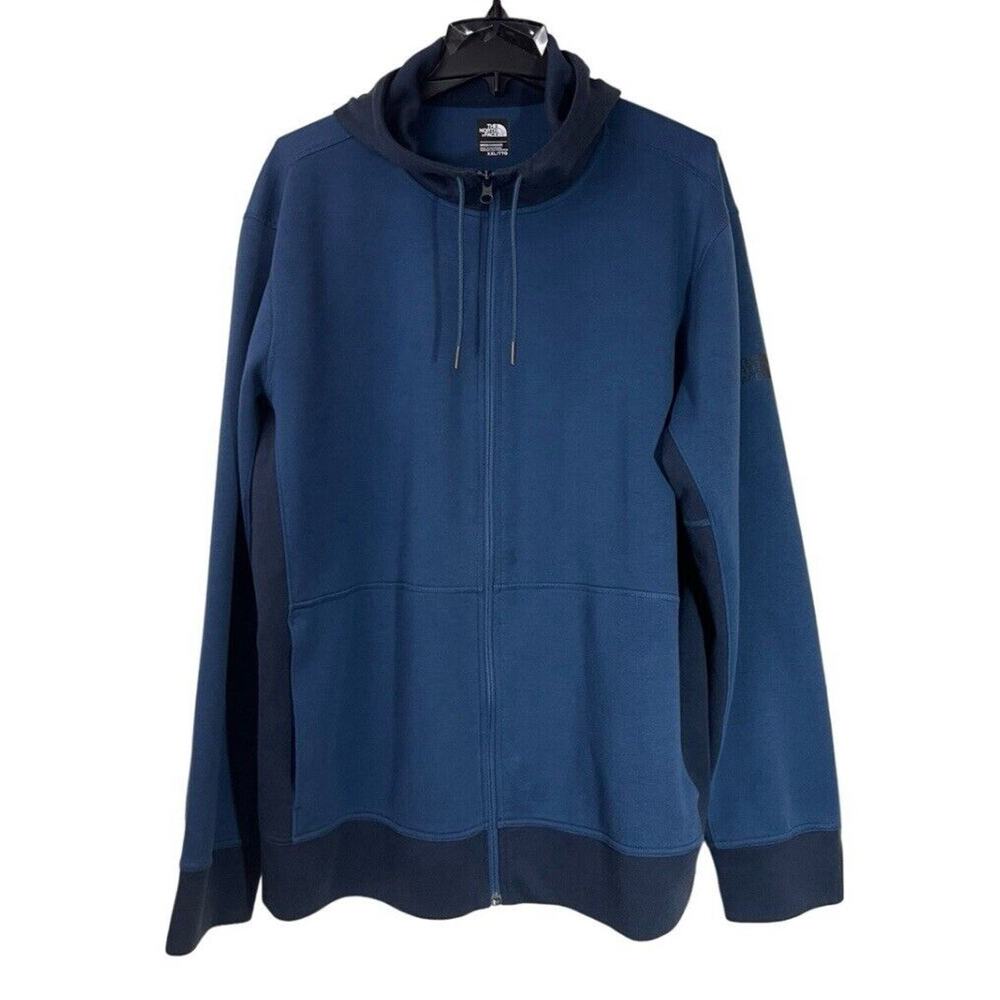 The North Face Jacket Mens Size XXL Blue Thermal Full Zip Hooded NF0A2TDE